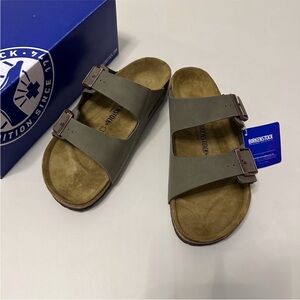 Birkenstock Womens , Arizona BS Stone Wide fit